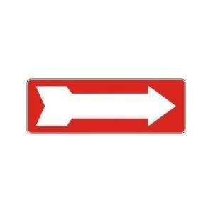  ARROW (Red on White) Sign   4 x 12 .040 Aluminum