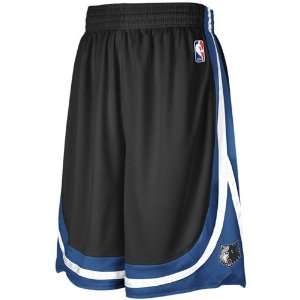 adidas Minnesota Timberwolves Black Pre Game Basketball Shorts  