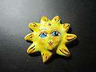 santa barbara italian pottery small sun ornament nice 