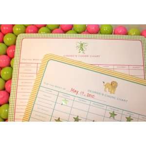 personalized children chore chart (set of 2):  Home 