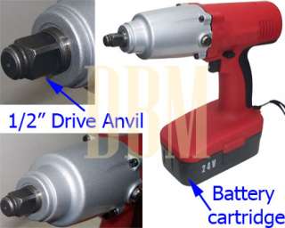 24V Cordless 1/2 Impact Wrench With 2 Batteries  