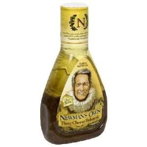 Newmans Own Three Cheese Balsamic Vinaigrette, 16 Ounce (Pack of 6 