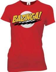 The Big Bang Theory Bazinga Red Juniors T shirt Tee M