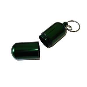  Extra Large Green Geocaching Capsule Keychain or Pill Key 
