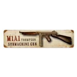    M141 Thompson Vintage Metal Sign Military U.S. Gun