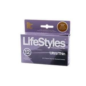   Ultra Thin Lubricated Latex Condoms, 12 Each