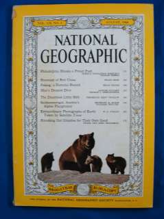 Vintage The National Geographic Magazine August 1960  