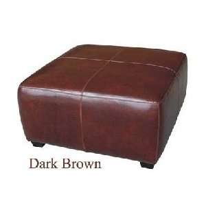  Belmont Square Full Bicast Leather Ottoman