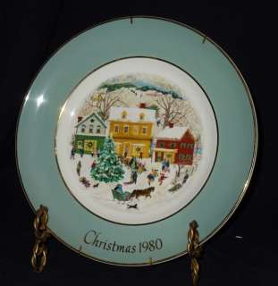 Wedgwood Avon Collector 1980 Porcelain Plate 8thED Country Christmas 