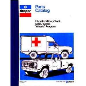  1978 Military Truck M880 Wheels Program Parts List Book 
