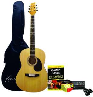 Kona K394D Acoustic Guitar Starter Pack For Dummies  