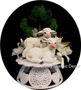 Cute Lamb Sheep Wedding Cake Topper Top Animal Tree  