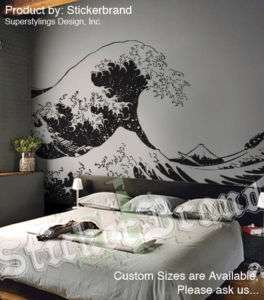 Vinyl Wall Decal Sticker Japanese Great Wave Hokusai LG  