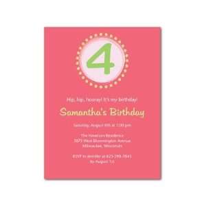Birthday Party Invitations   Circle Countdown Medium Pink By Sb 