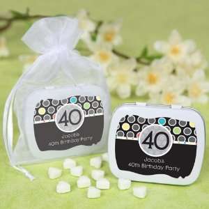   Adult 40th Birthday Party   Personalized Mint Tin Favors: Toys & Games
