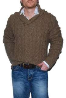   Ralph Lauren Purple Label Mens Cashmere Shawl Sweater Large: Clothing