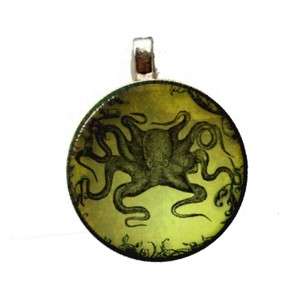 Vintage Octopus Image Necklace PENDANT 1 or 2.25  