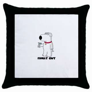 Dog Family Guy Throw Pillow Case Black for Bed Room G  