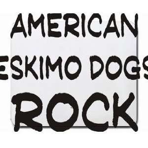  American Eskimo Dogs Rock Mousepad: Office Products