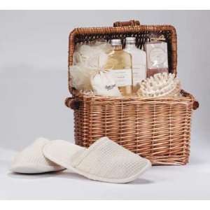   Spa In A Basket Wicker Chest Bath Items Massage Tools: Home & Kitchen