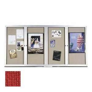  Deluxe Bulletin Board Cabinet With 2 Hinged Doors 34H X 