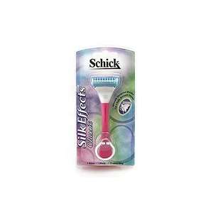  Schick Silk Effects Classic Razor, 1 Refill Blade & Shower 
