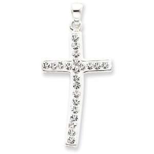  Sterling Silver Swarovski Crystal Cross Pendant: Jewelry