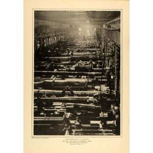  1916 Print Naval Battleships Gun Factory Washington WWI 