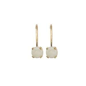   Gold Prong Set 4 MM Natural Opal Earring Studs: Katarina: Jewelry