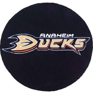   Anglo Oriental Anaheim Ducks Round Logo Floor Rug: Sports & Outdoors