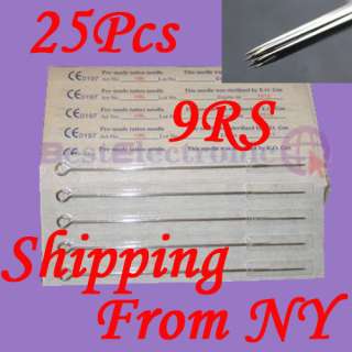 New 25 pcs 9 RS Sterile Tattoo Needles Round shader 9RS  