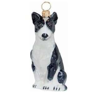  Blown Glass Sitting Bull Terrier Ornament: Home & Kitchen