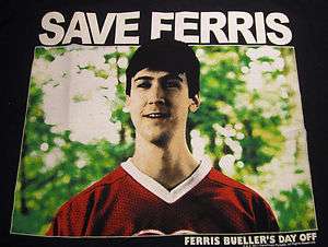 Shirt, Mens XXL SAVE FERRIS Buellers Day Off CAMERON Classic 80s 