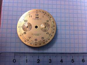 Vintage Tevo chronographe suisse dial, cadran, zifferblatt  