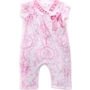  Giggle Moon Pink Brocade Kimono Infant Romper Baby