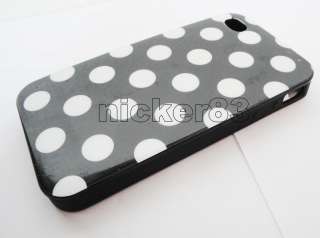   big dot tpu skin cover case for iphone 4 4g color black white blue red