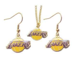  Los Angeles Lakers Necklace & Dangle Earrings Everything 