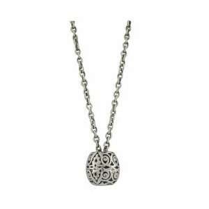   28 Slide Necklace with Victorian Bead Drop   .925 Sterling Silver