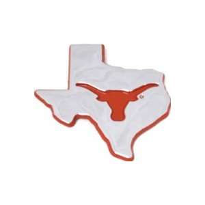 University of Texas Longhorns METAL Auto Emblem   State Shape Chrome 
