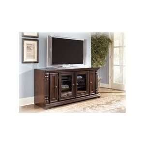    Dark Brown Finish Wooden TV Stand Media Chest: Furniture & Decor