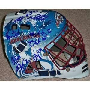   Team Signed Goalie Mask w/COA   Autographed NHL Helmets and Masks