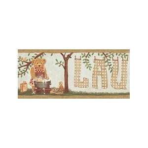  Wallpaper Border Country Teddy Bear Laundry Time Laundry 