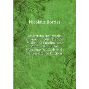    bad saltzes (Italian Edition) Nicolaus Borries  Books