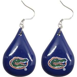   Dayna U Florida Gators Royal Blue Tear Drop Wooden Earrings: Jewelry