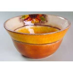  Clay Art Tuscan Sunflower Soup/Cereal Bowl, Fine China Dinnerware 