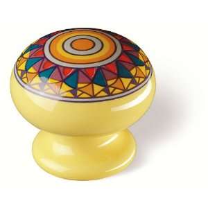  Siro Designs 81 118 Botanico 39MM Round Knob   Yellow 