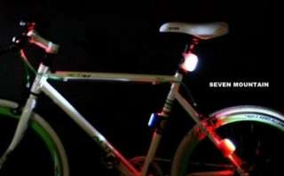 Black Bike Bicycle 7 LED Silicone Super Frog Head Front Lamp Warning 