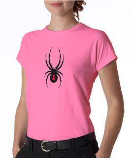 Black Widow Spider Ladies Tee Shirt  