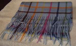 COACH 100% cashmere plaid tattersall SCARF muffler NEW with tags 