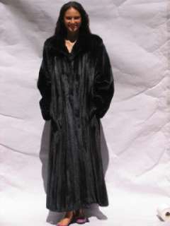 BLACKGLAMA  FUR COAT FURS size12 #8789  